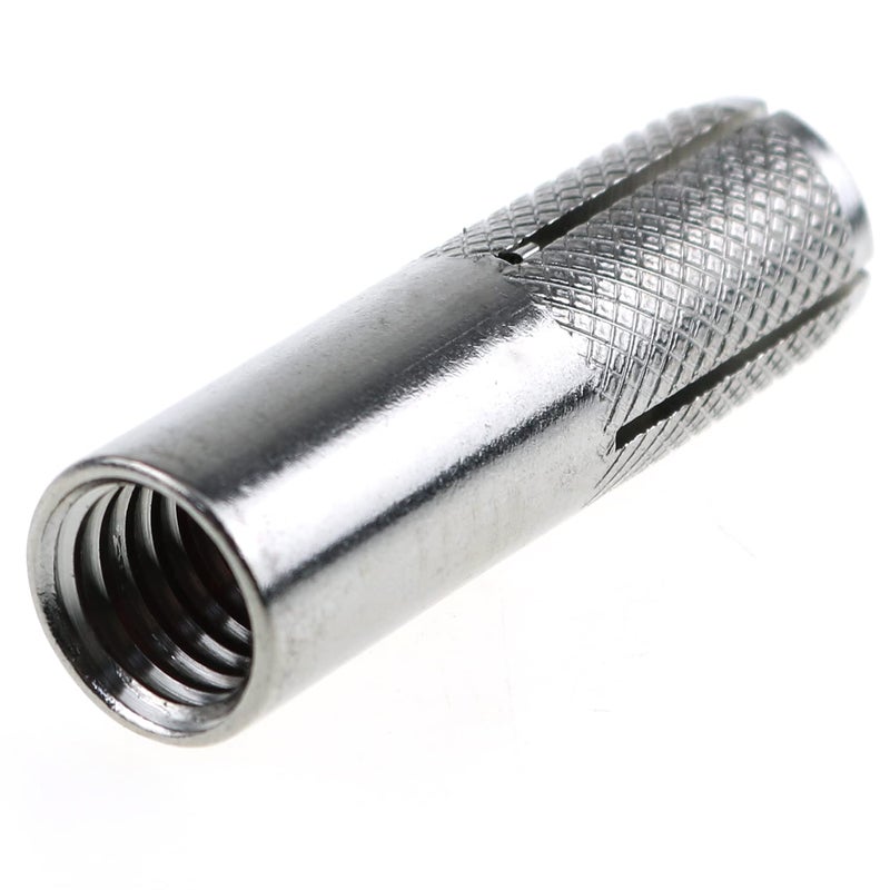 Eoutstanding Drop-in Anchor 2PCS 40x12mm 316 Stainless Steel M10 Bolts Silver Tone Knurled Drop in Anchors - Image 5